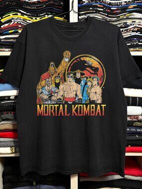 Mortal Kombat Characters Washed Black Tee